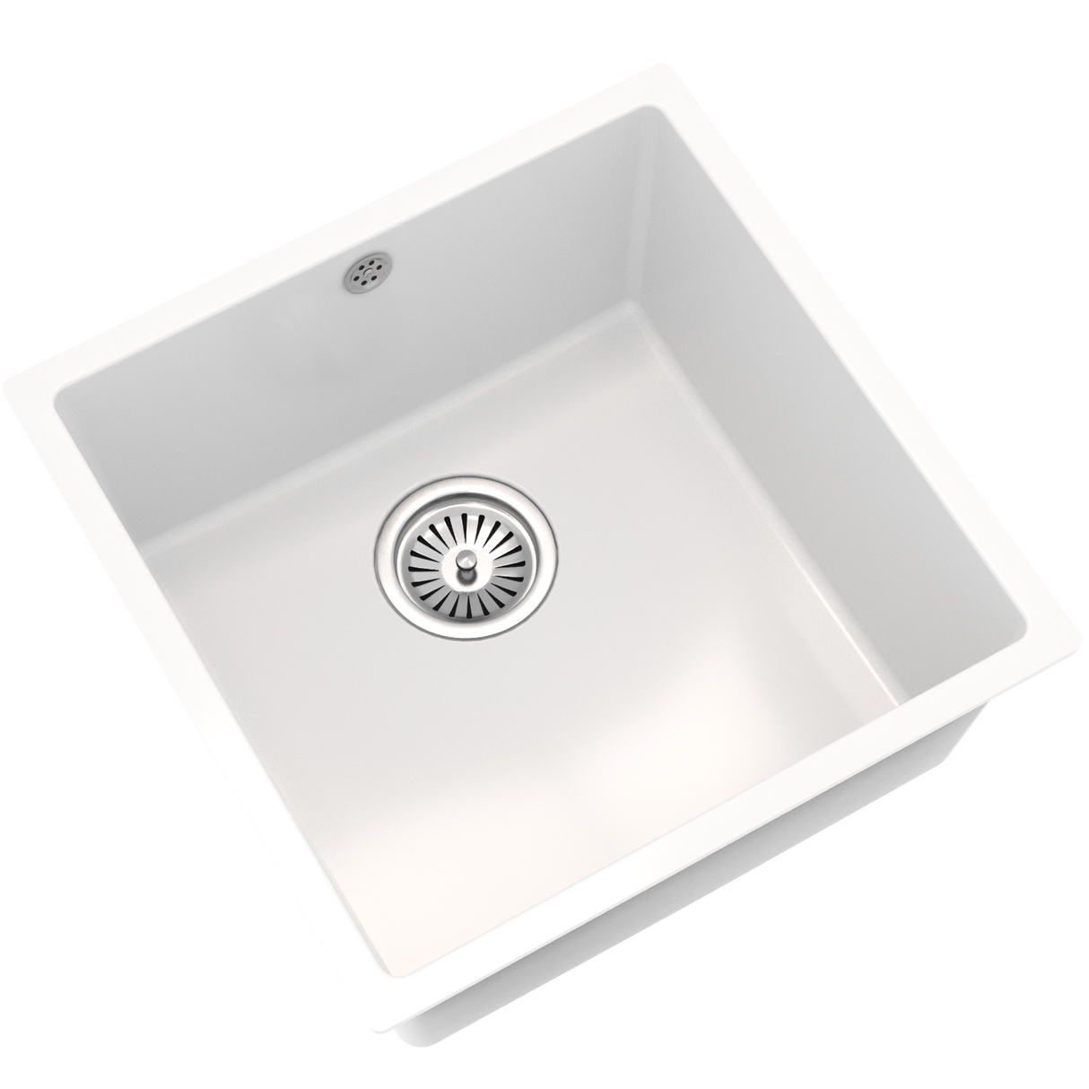 Ellsi Comite 1.0 Bowl Composite Undermount Kitchen Sink Gloss White 440mm x 440mm GLOSS WHITE PDT-000103_2