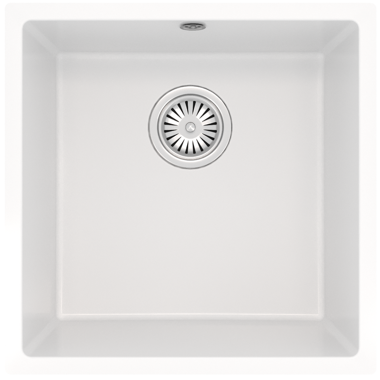 Ellsi Comite 1.0 Bowl Composite Undermount Kitchen Sink Gloss White 440mm x 440mm GLOSS WHITE PDT-000103_1