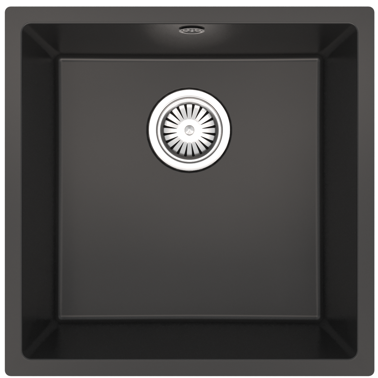 Ellsi Comite 1.0 Bowl Composite Undermount Kitchen Sink Gloss Black 440mm x 440mm GLOSS BLACK PDT-000107_1