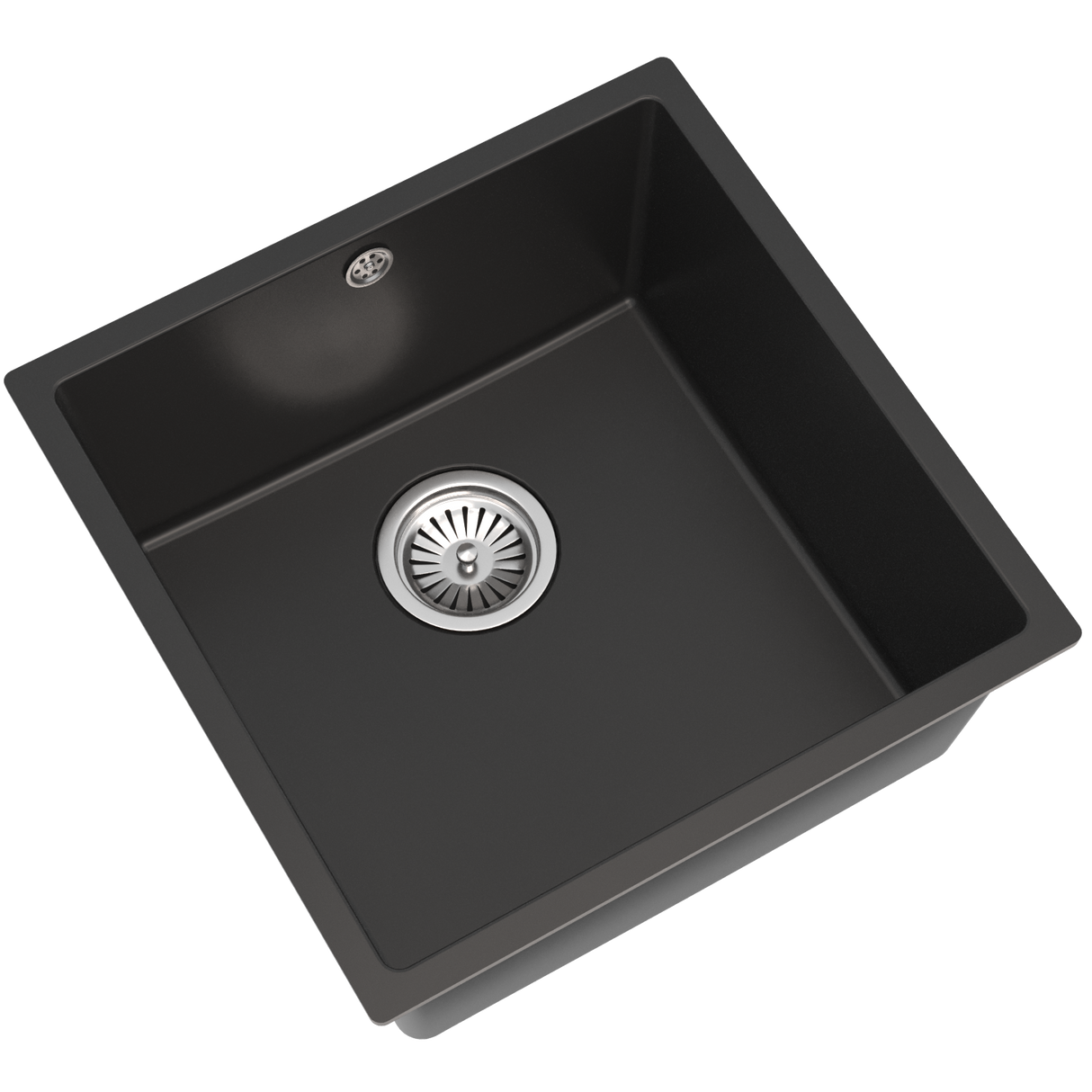 Ellsi Comite 1.0 Bowl Composite Undermount Kitchen Sink Gloss Black 440mm x 440mm GLOSS BLACK PDT-000107_2