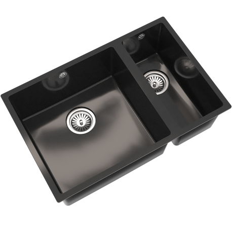 Ellsi Comite 1.5 Bowl Composite Undermount Kitchen Sink Gloss Black 670mm x 440mm GLOSS BLACK PDT-000108_2