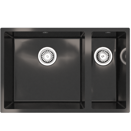 Ellsi Comite 1.5 Bowl Composite Undermount Kitchen Sink Gloss Black 670mm x 440mm GLOSS BLACK PDT-000108_1