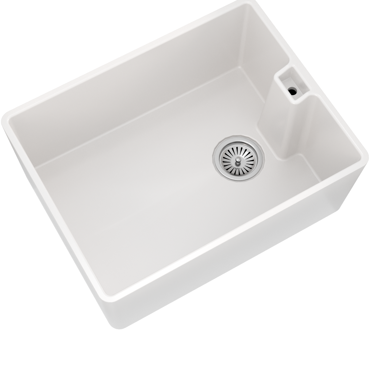 Ellsi Comite 1.0 Bowl Composite Belfast Kitchen Sink Gloss White 595mm x 445mm GLOSS WHITE PDT-000258_2
