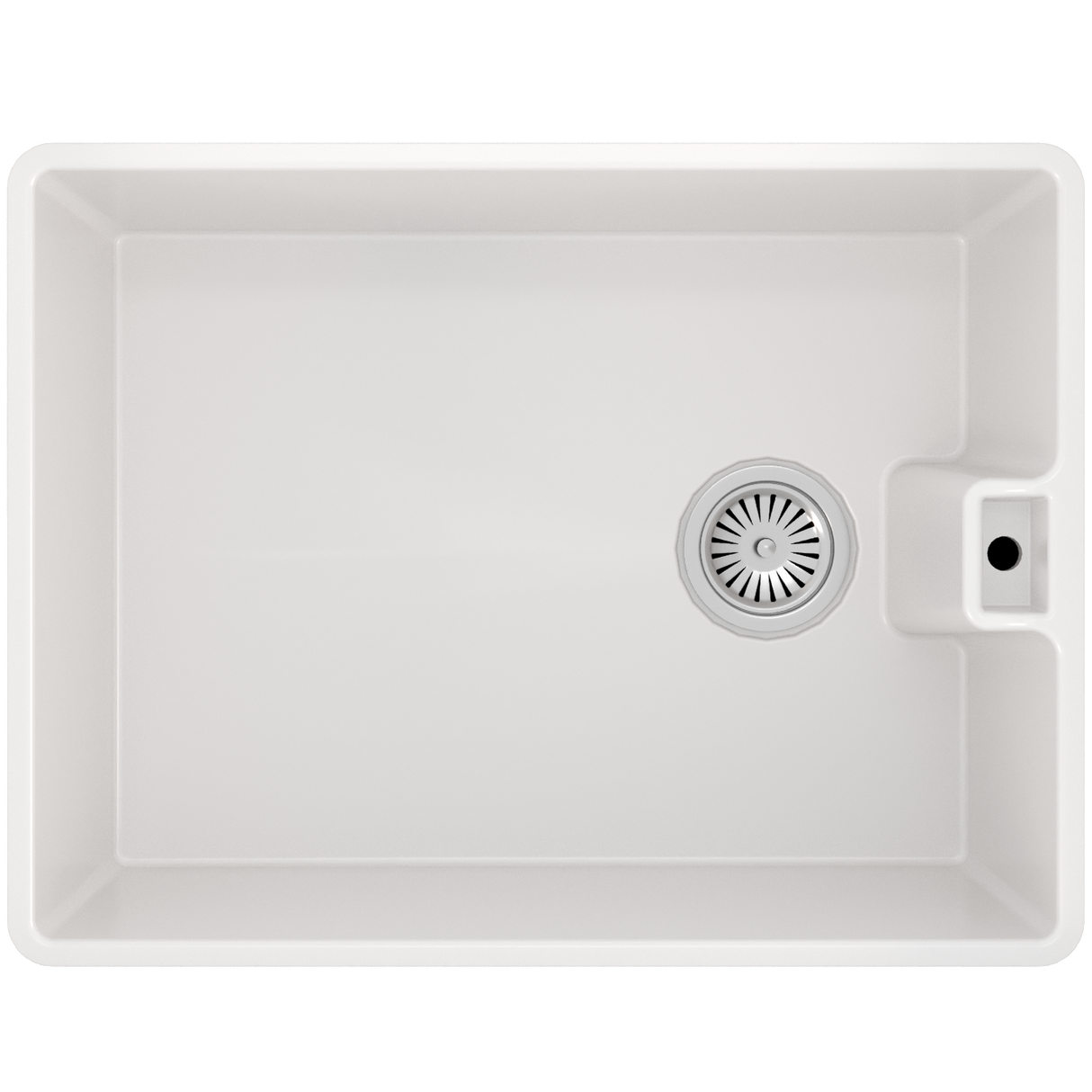 Ellsi Comite 1.0 Bowl Composite Belfast Kitchen Sink Gloss White 595mm x 445mm GLOSS WHITE PDT-000258_1