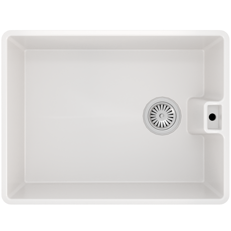 Ellsi Comite 1.0 Bowl Composite Belfast Kitchen Sink Gloss White 595mm x 445mm GLOSS WHITE PDT-000258_1