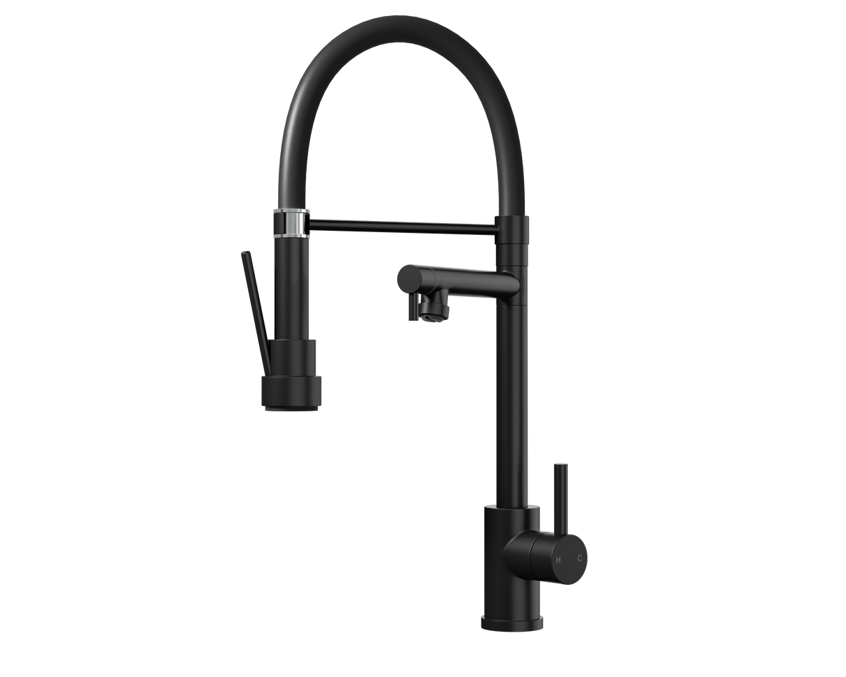 Ellsi Goda Flexi Pull-Out Single Lever Kitchen Mixer Tap MATT BLACK GOD-01-MB