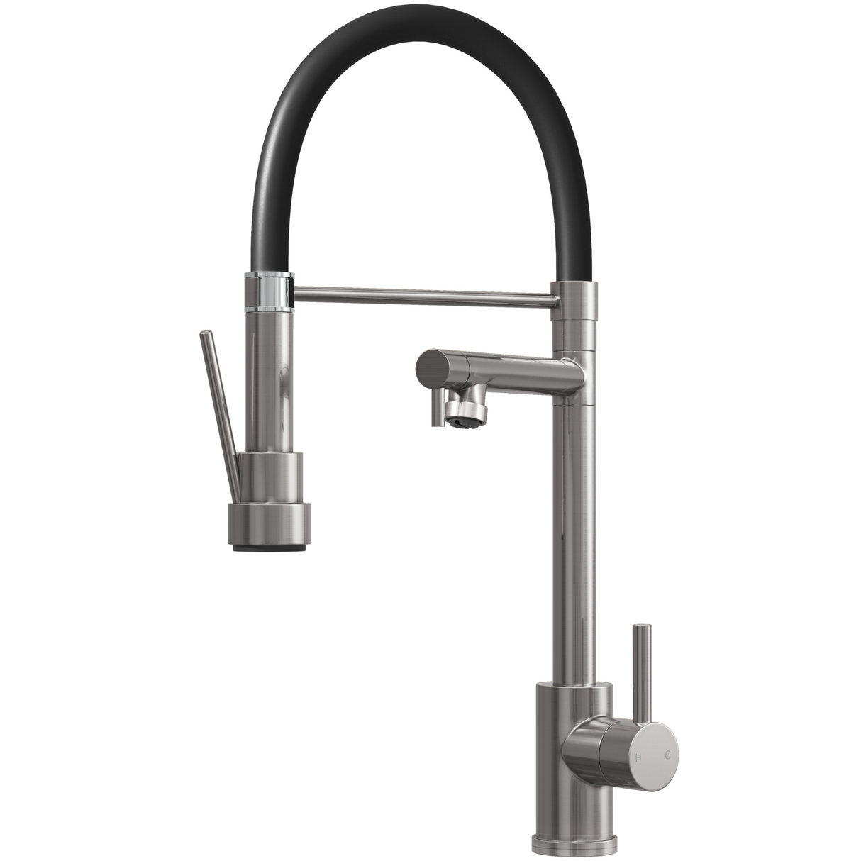 Ellsi Goda Flexi Pull-Out Single Lever Kitchen Mixer Tap BRUSHED STEEL GOD-01-BS