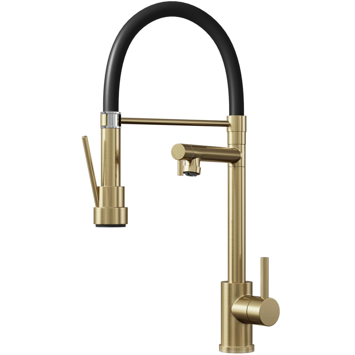 Ellsi Goda Flexi Pull-Out Single Lever Kitchen Mixer Tap BRUSHED BRASS GOD-01-BB