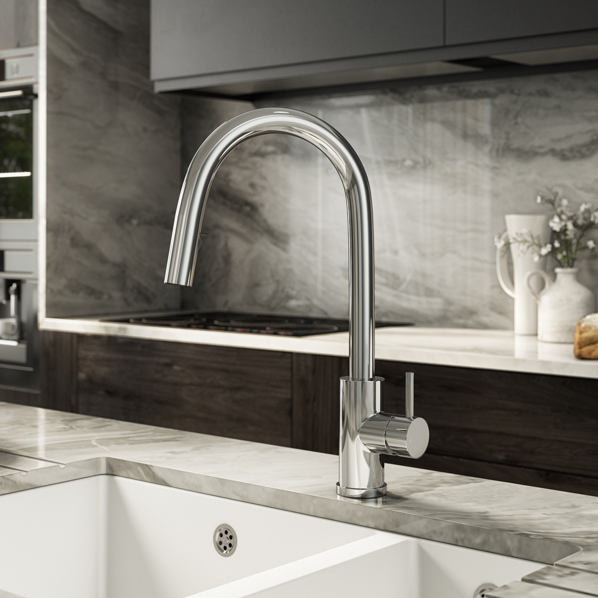 Ellsi Velia Pull-Out Single Lever Kitchen Mixer Tap CHROME VEL-01-CH LS