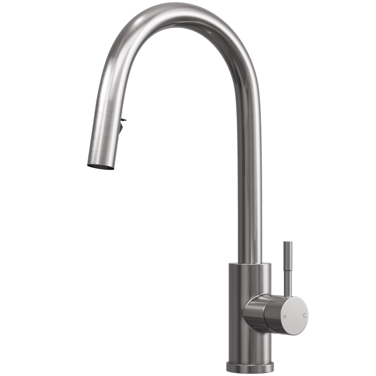 Ellsi Velia Pull-Out Single Lever Kitchen Mixer Tap BRUSHED STEEL VEL-01-BS_1