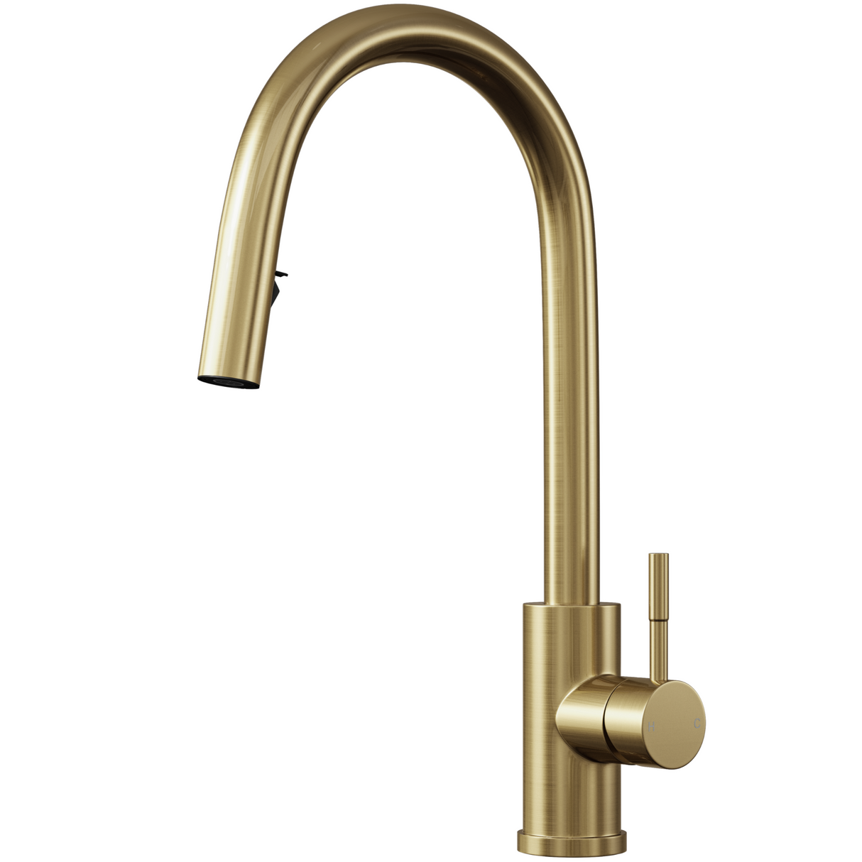 Ellsi Velia Pull-Out Single Lever Kitchen Mixer Tap BRUSHED BRASS VEL-01-BB_1