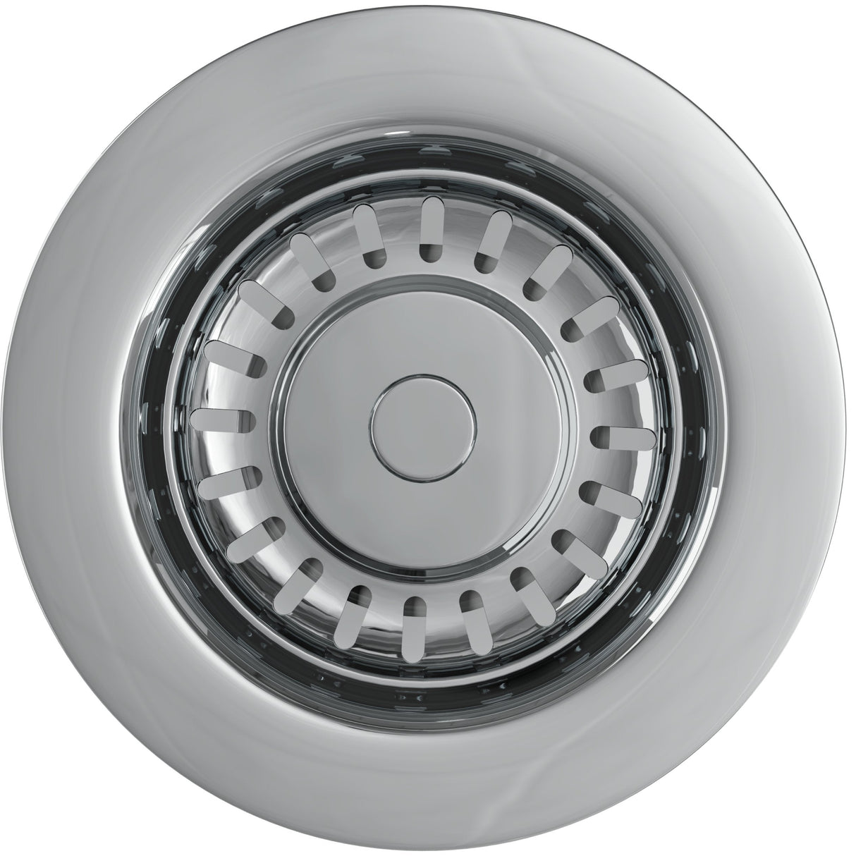 Top-Fix Kitchen Sink Waste Strainer 90mm - Polished Steel PDT-000528_1