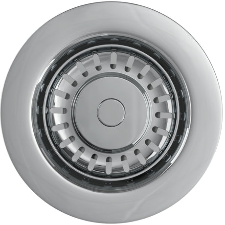 Top-Fix Kitchen Sink Waste Strainer 90mm - Polished Steel PDT-000528_1