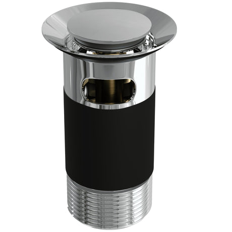 Top-Fix Push Button Click Clack Basin Waste - Slotted CHROME PDT-000601_1