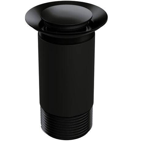 Top-Fix Push Button Click Clack Basin Waste - Unslotted MATT BLACK PDT-000731_2