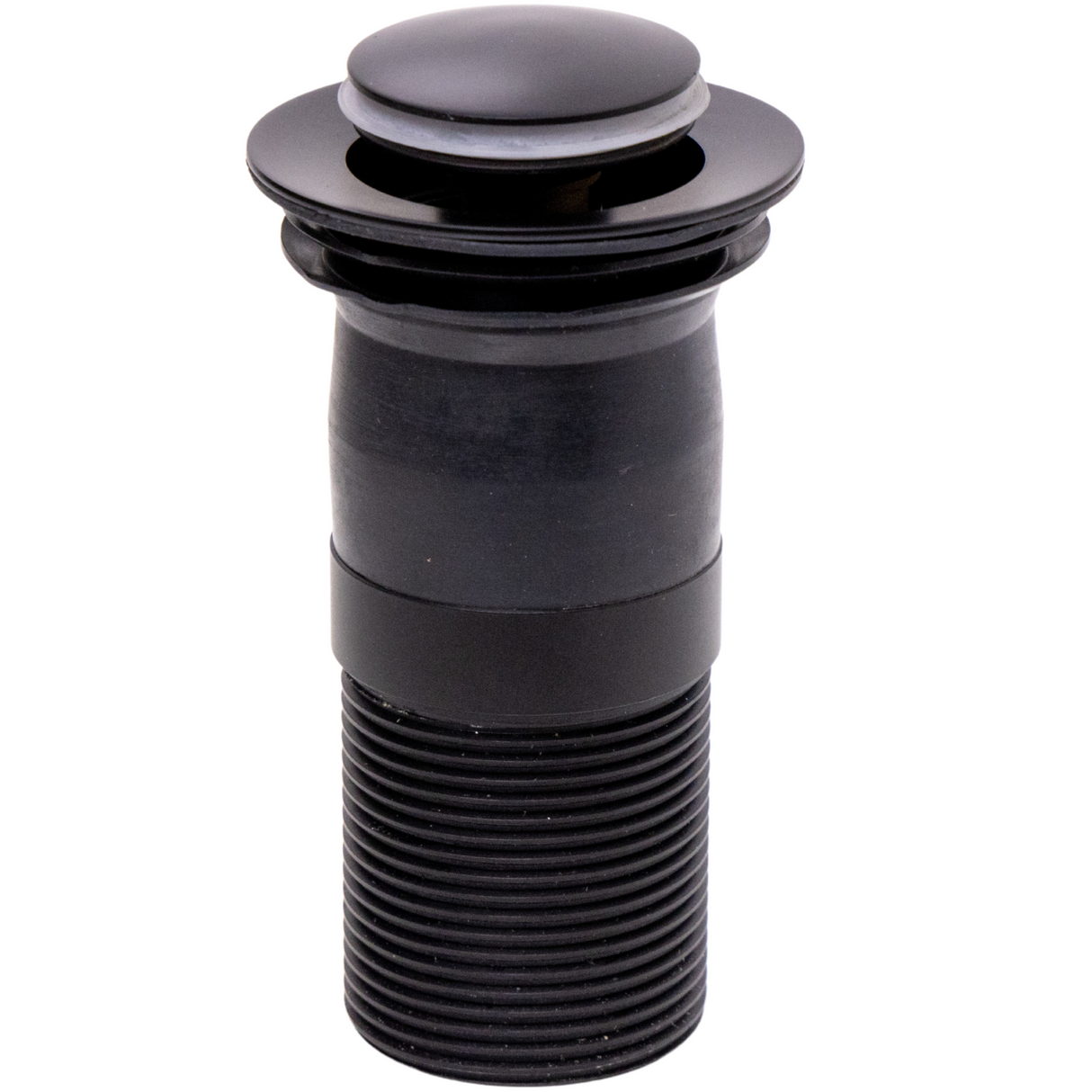 Top-Fix Push Button Click Clack Basin Waste - Unslotted MATT BLACK PDT-000731_1
