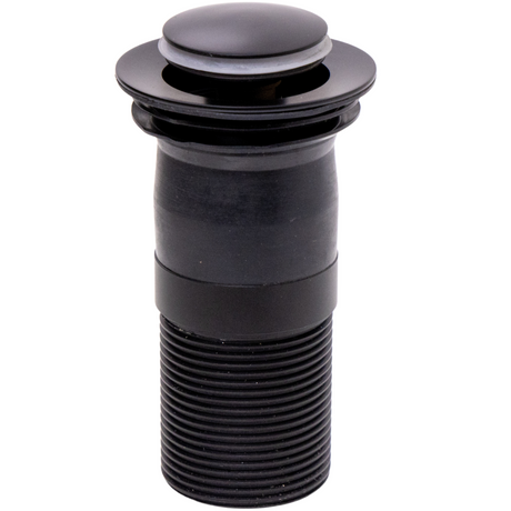 Top-Fix Push Button Click Clack Basin Waste - Unslotted MATT BLACK PDT-000731_1