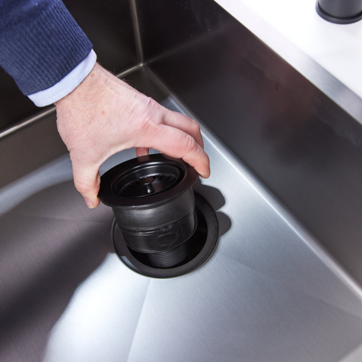 Top-Fix Kitchen Sink Waste Strainer 90mm - Matt Black PDT-000740 LS2