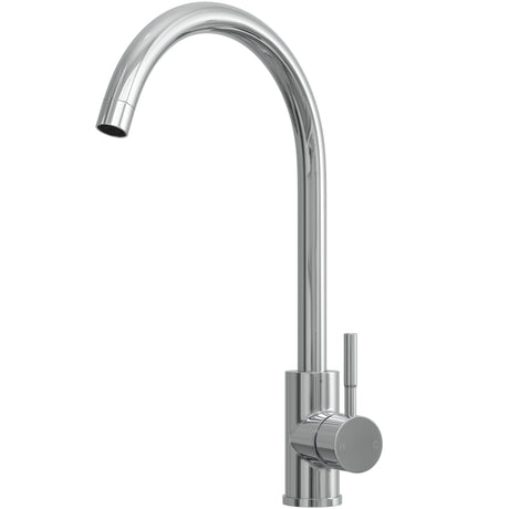 Top-Fix Vito Swan Neck Single Lever Kitchen Mixer Tap Chrome PDT-001310