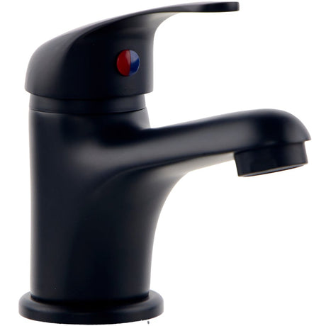 Top-Fix Loop Mono Basin Mixer Tap Matt Black PDT-001321_1