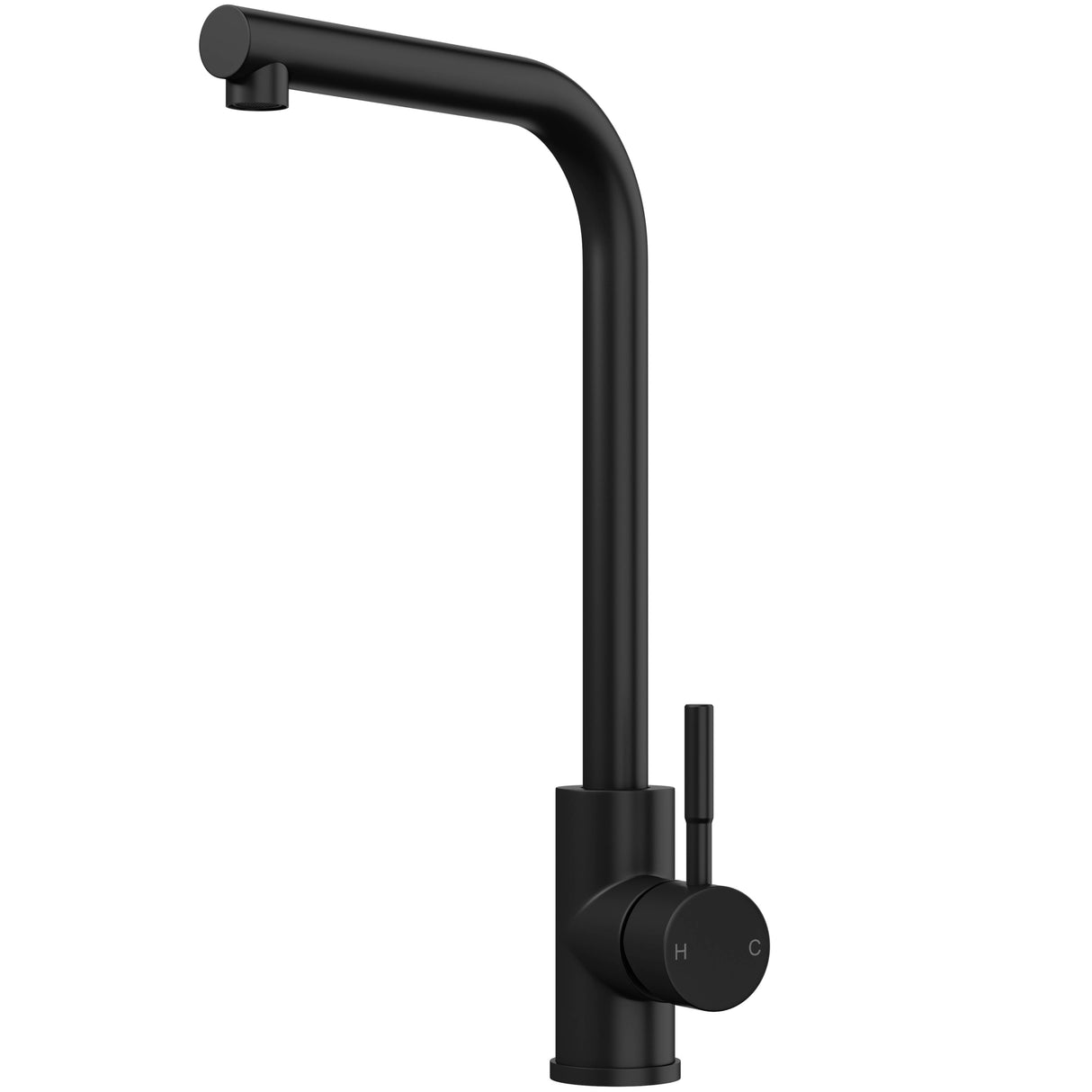Top-Fix Vito L-Neck Single Lever Kitchen Mixer Tap Matt Black PDT-001331