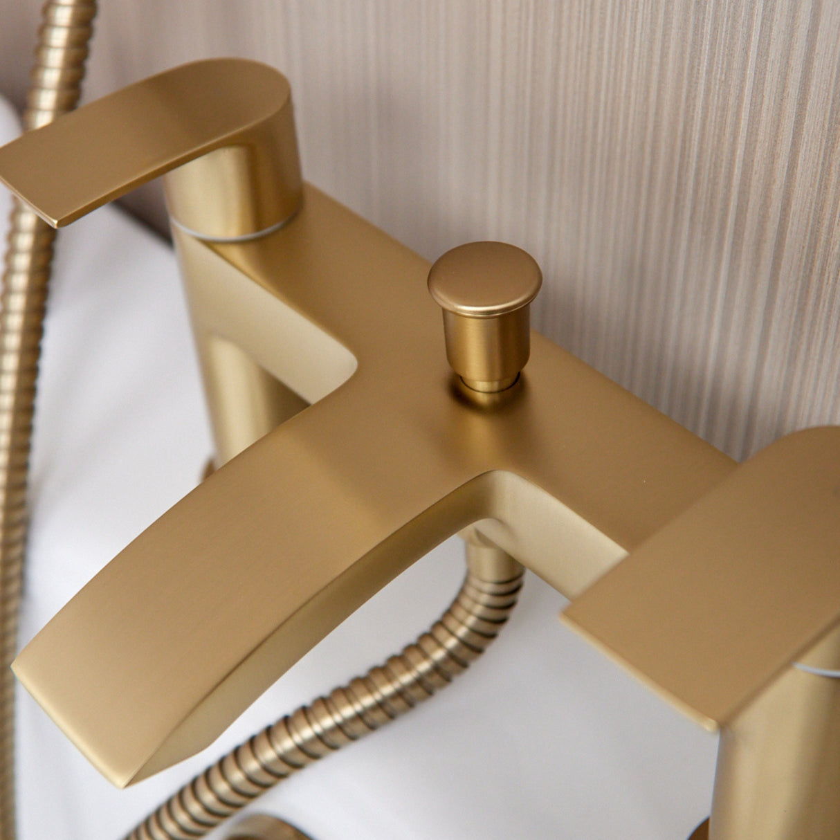 Ellsi Spear Waterfall Bath Shower Mixer Tap & Shower Kit BRUSHED BRASS SPE-02-BB LS3