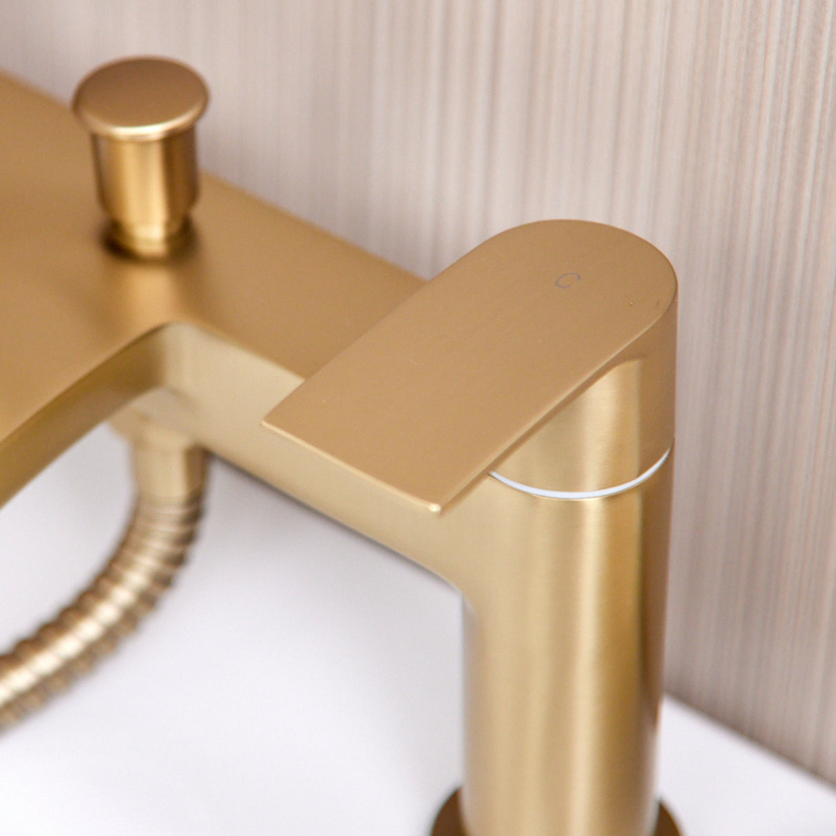 Ellsi Spear Waterfall Bath Shower Mixer Tap & Shower Kit BRUSHED BRASS SPE-02-BB LS4