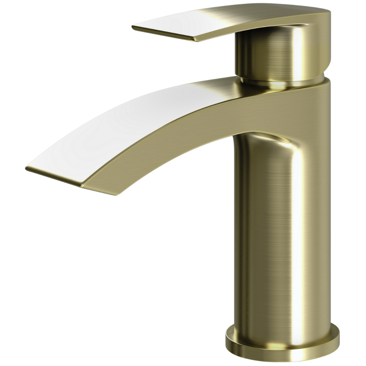 Ellsi Spear Mono Waterfall Basin Mixer Tap BRUSHED BRASS SPE-01-BB