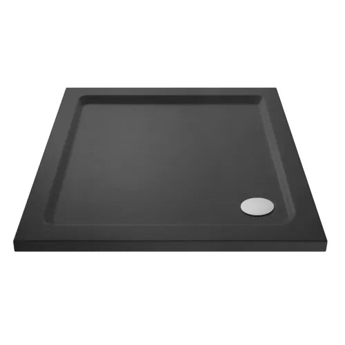 Nuie Pearlstone Square Shower Tray Grey Slate TR71002
