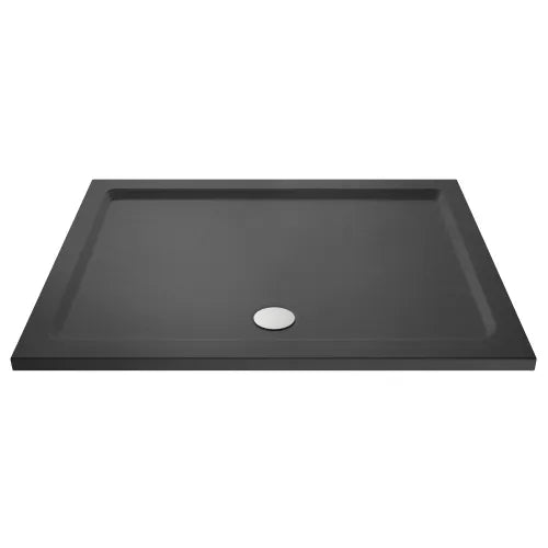 Nuie Pearlstone Large Rectangular Shower Tray Grey Slate TR71074