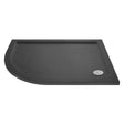 Nuie Pearlstone Offset Quadrant Shower Tray Grey Slate TR71101