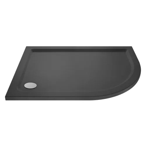Nuie Pearlstone Offset Quadrant Shower Tray Grey Slate TR71113