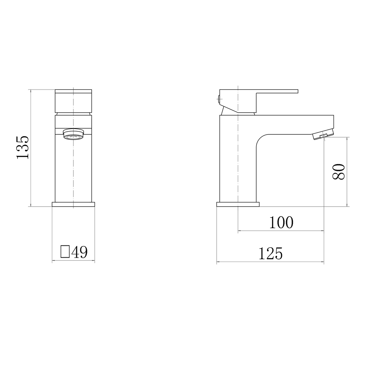 Ellsi Veal Mono Basin Mixer Tap Chrome VEA-01-CH LD