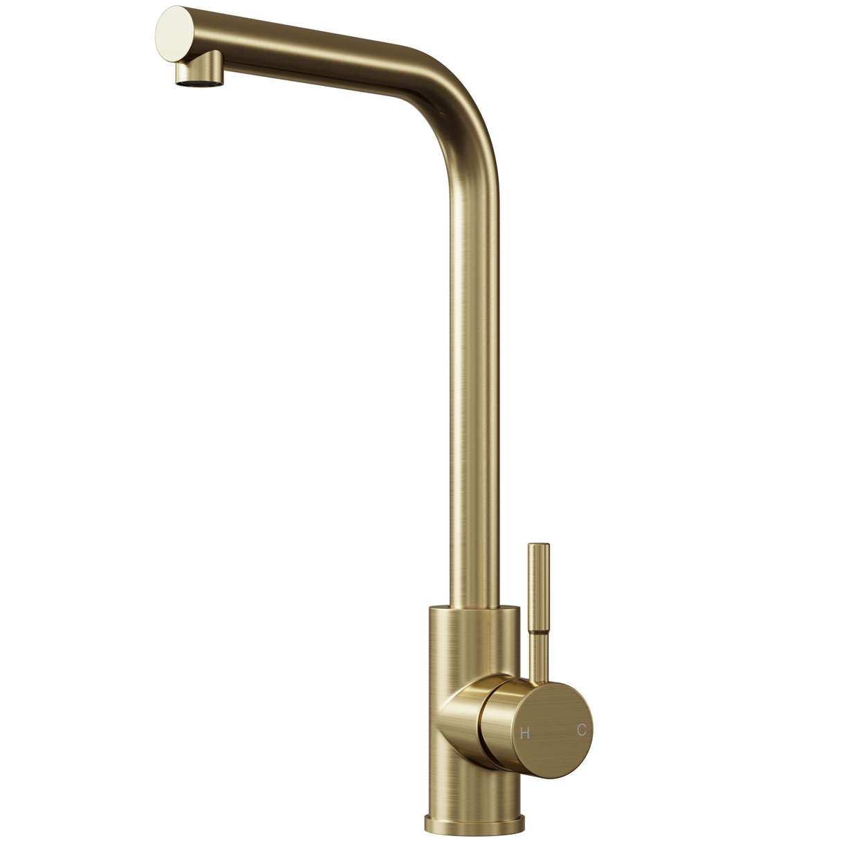 Ellsi Vito L- Neck Single Lever Kitchen Mixer Tap BRUSHED BRASS VIT-03-BB