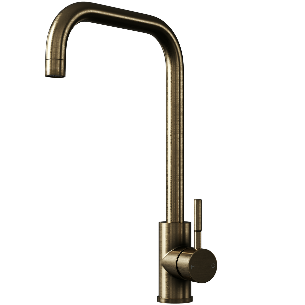 Ellsi Vito Square Neck Single Lever Kitchen Mixer Tap ANTIQUE BRASS VIT-02-AB
