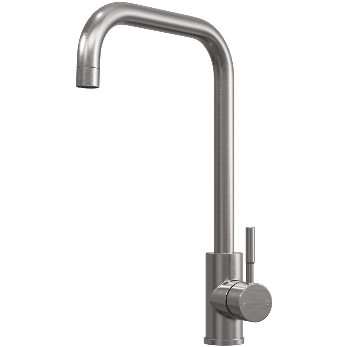 Ellsi Vito Square Neck Single Lever Kitchen Mixer Tap BRUSHED STEEL VIT-02-BS