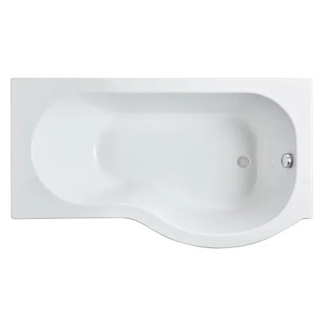 Nuie P-Shaped Shower Bath Without Bath Panel White WBP1585R