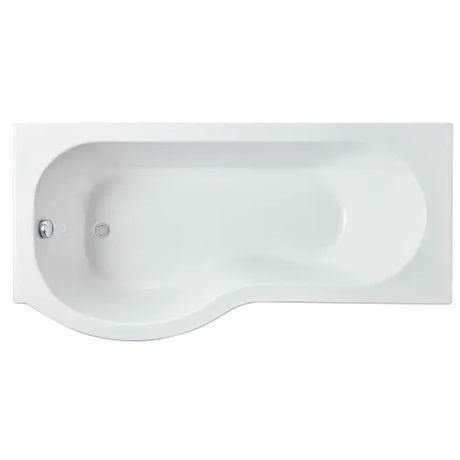 Nuie P-Shaped Shower Bath Without Bath Panel White WBP1685L