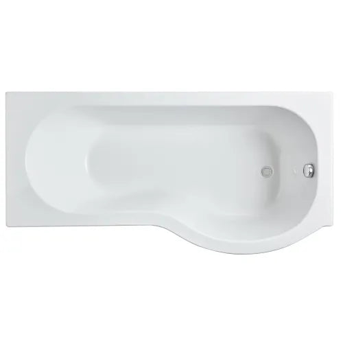 Nuie P-Shaped Shower Bath Without Bath Panel White WBP1685R