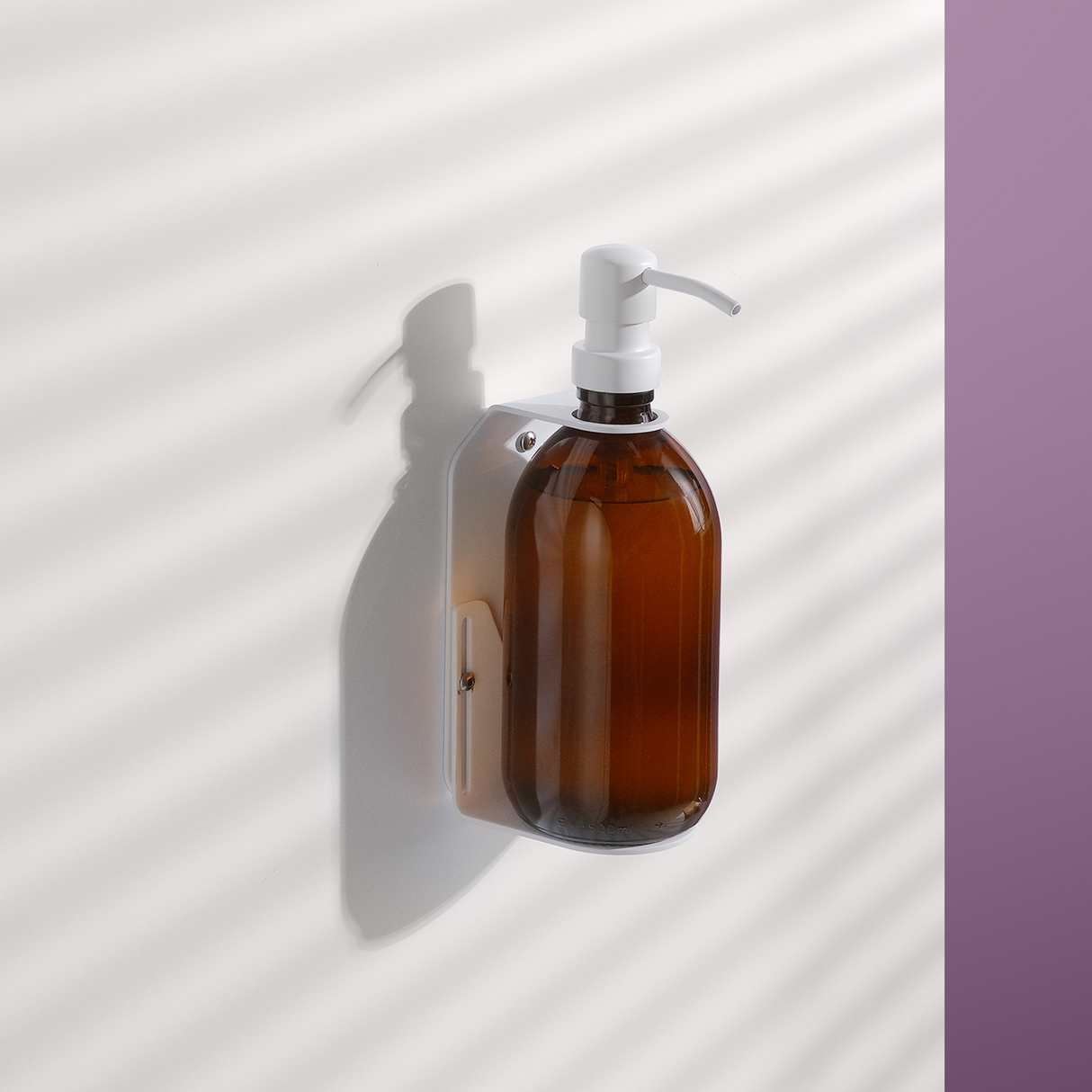 White Single Wall Mounted Soap Dispenser
