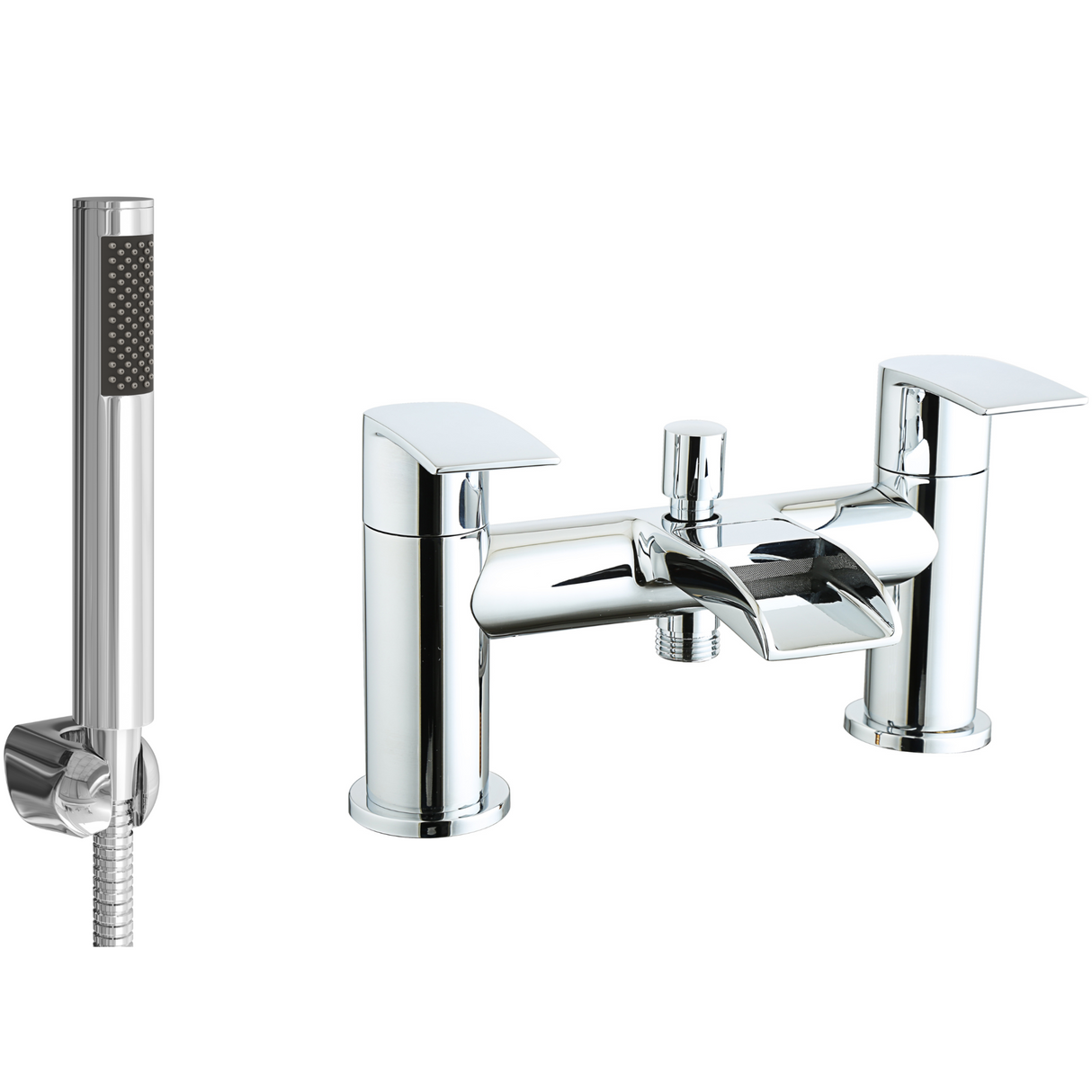 Ellsi Water Waterfall Bath Shower Mixer Tap & Shower Kit Chrome WAT-02-CH