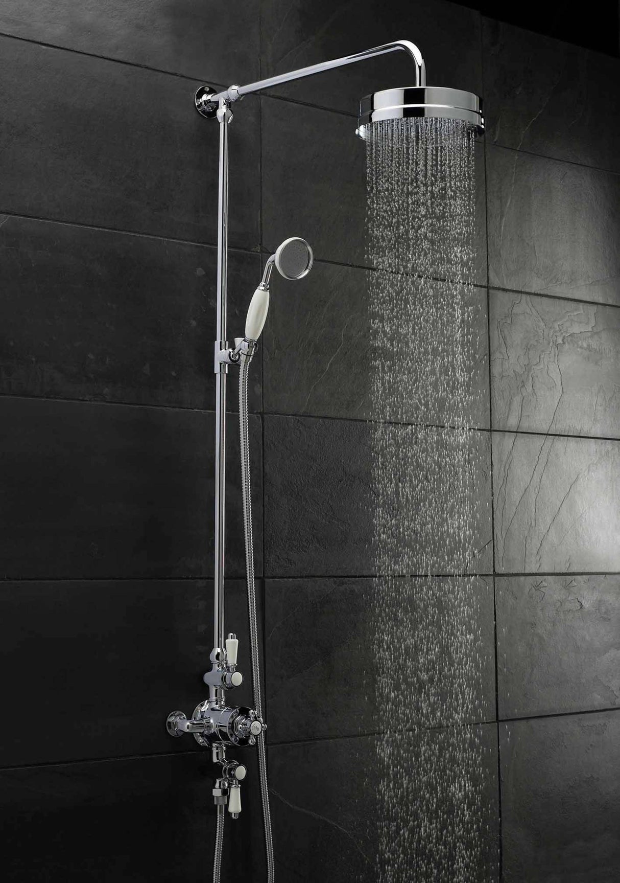 Nuie Victorian Traditional 2 Outlet Thermostatic Exposed Shower Valve Chrome A3089E LS2
