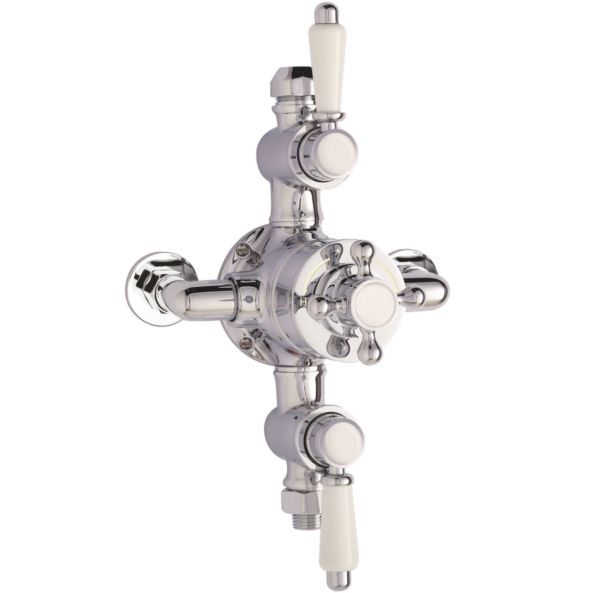 Nuie Victorian Traditional 2 Outlet Thermostatic Exposed Shower Valve Chrome A3089E