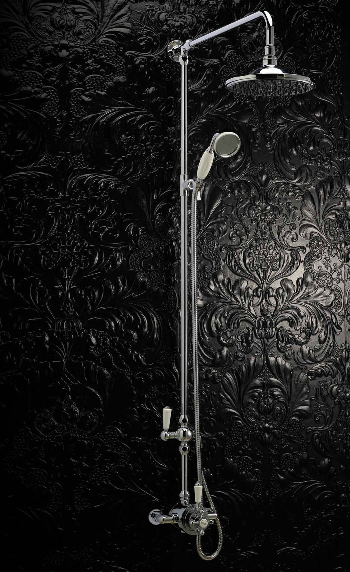 Nuie Victorian Traditional 1 Outlet Thermostatic Dual Exposed Shower Valve Chrome A3091E LS2