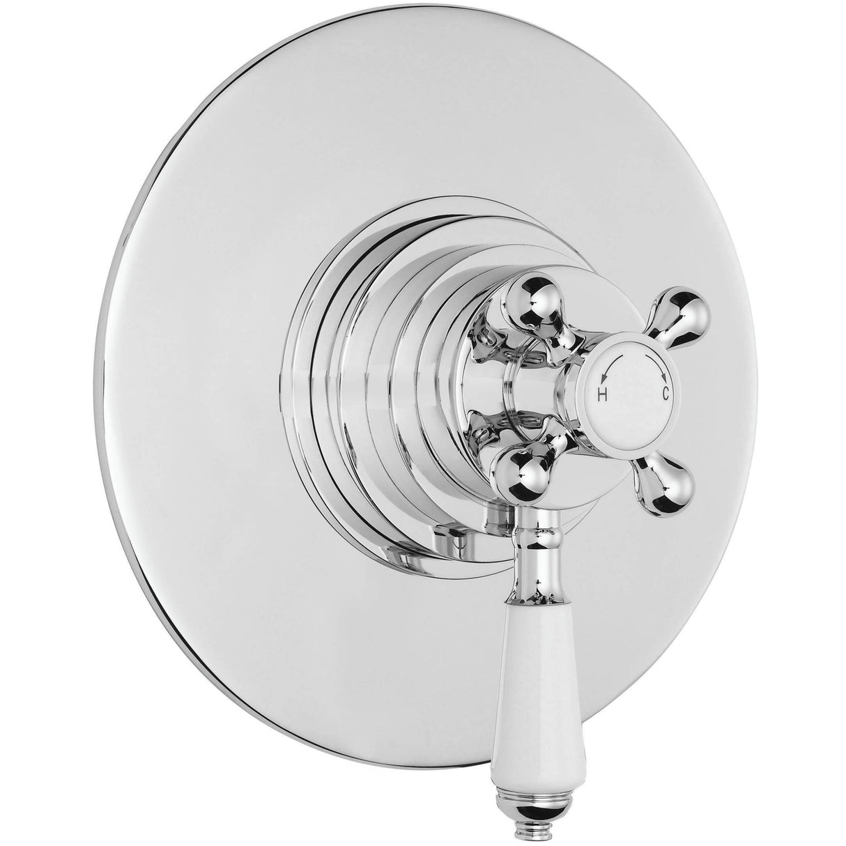 Nuie Victorian Traditional 1 Outlet Thermostatic Dual Concealed Shower Valve Chrome A3092C