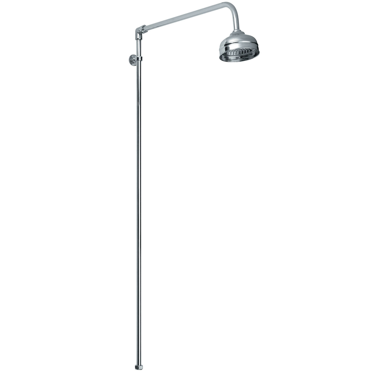 Nuie Traditional Rigid Riser Set With Swivel Head Chrome A3170