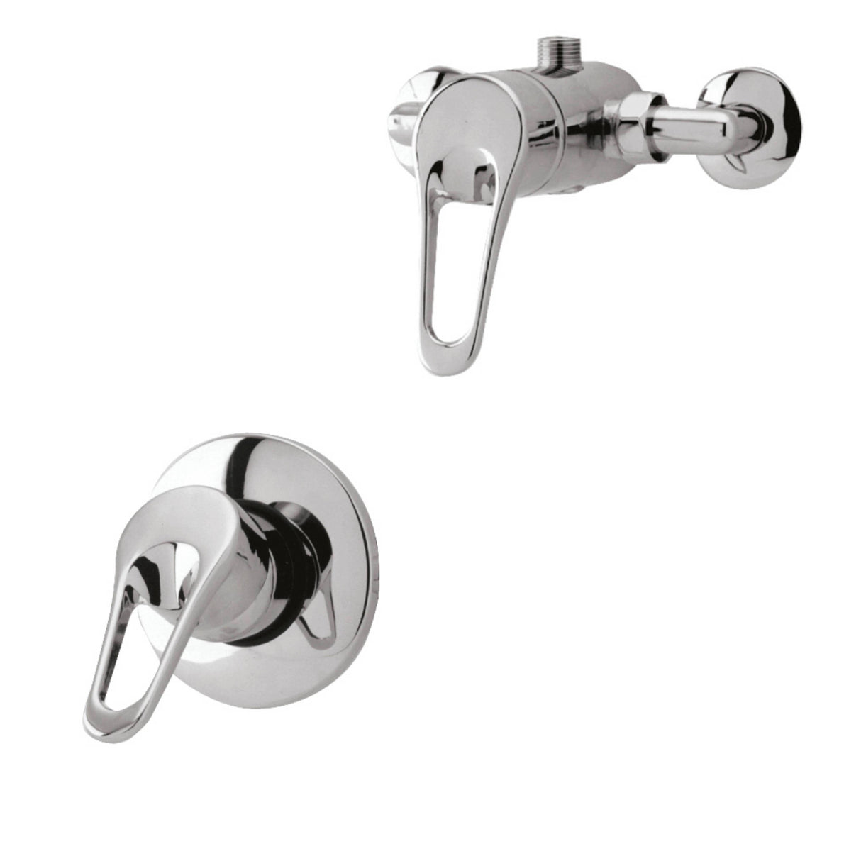 Nuie Exposed / Concealed Single Lever Manual Shower Chrome A3200_1