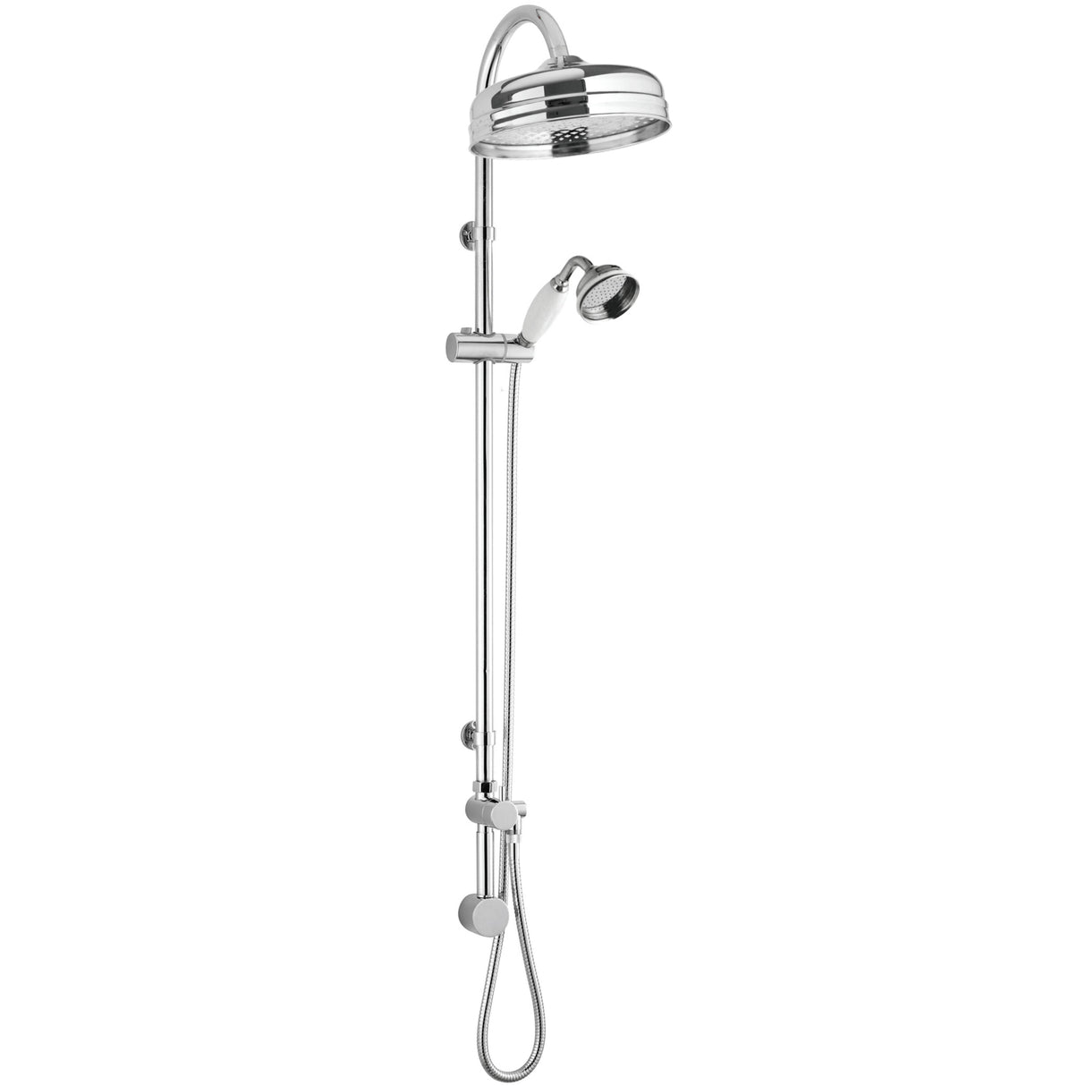 Nuie Traditional Rigid Riser Set With Elbow Outlet Chrome A3238