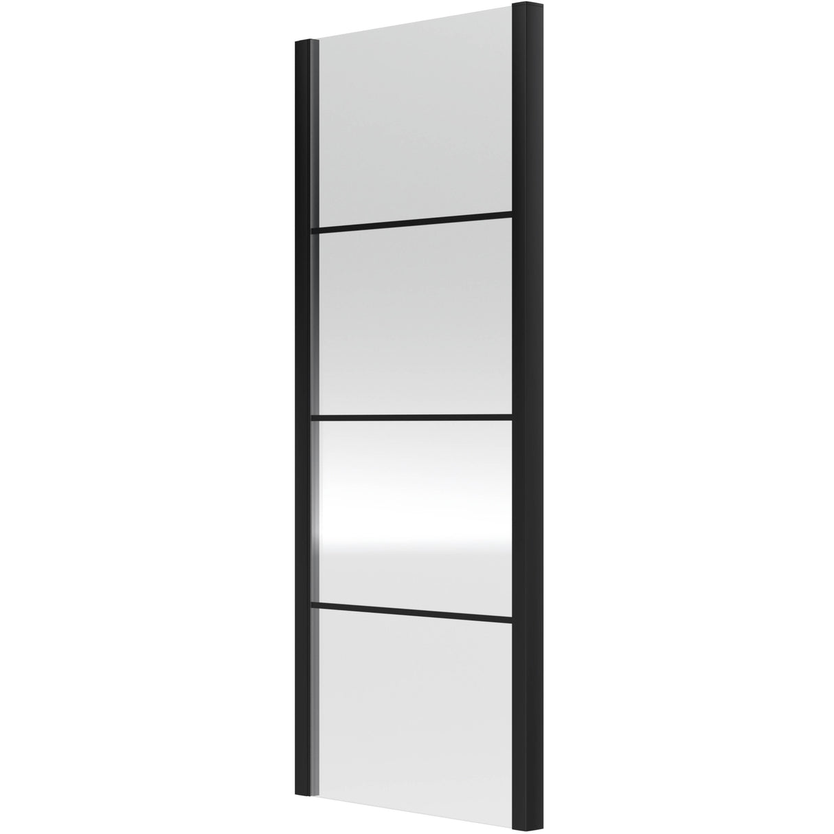 Hudson Reed Apex Shower Side Panel Matt Black, 8mm Glass ADFSP80-E8
