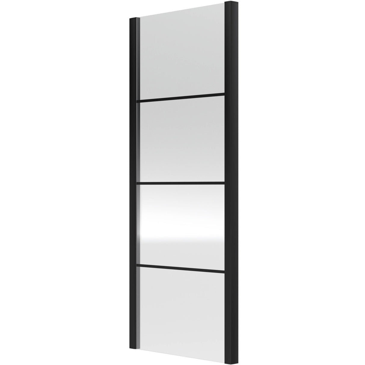 Hudson Reed Apex Shower Side Panel Matt Black, 8mm Glass ADFSP90-E8
